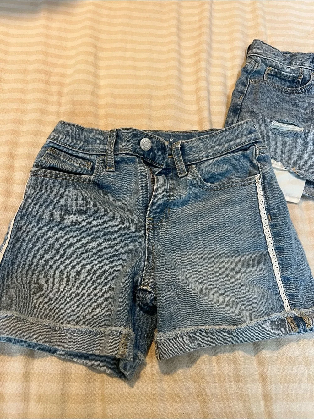 Old Navy Girls' Light Blue Denim Shorts - size 10